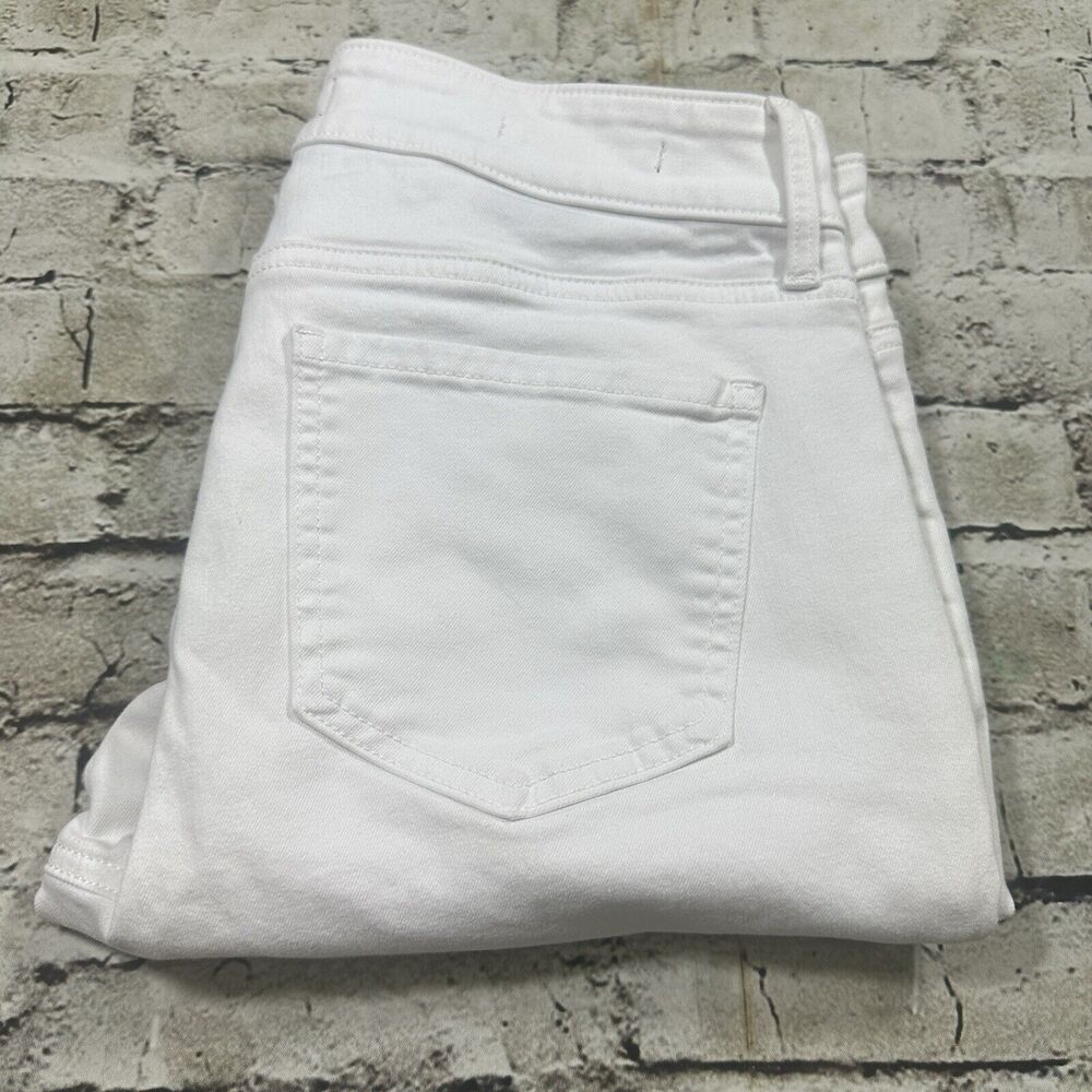 NYDJ Jeans Women’s 6‎ White Cropped Straight Lift Tuck Technology Denim Pants